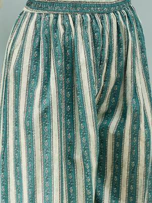 Blue Printed Pure Cotton Straight Kurti Pant and Dupatta Set 4