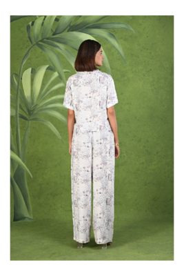Senorita White blue grey modal half sleeve co-ord set 2