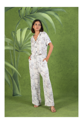 Senorita White blue grey modal half sleeve co-ord set 3