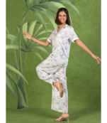 Senorita White blue grey modal half sleeve co-ord set