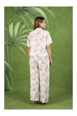 Senorita White & brown modal half sleeve co-ord set 2