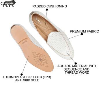 Tanny shoes men's jacquard material white ethnic shoe for bridal casual party 5