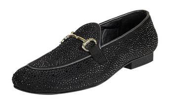 Tanny shoes men's suede material all aoaver stone work black ethnic shoe for bridal casual party 2