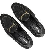 Tanny shoes men's suede material all aoaver stone work black ethnic shoe for bridal casual party