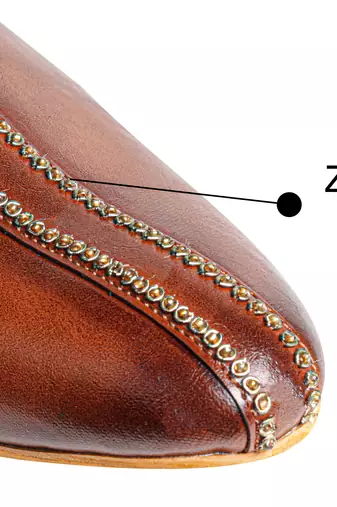 Tanny shoes men's faux leather tan zari embroidery ethnic shoe for bridal casual party