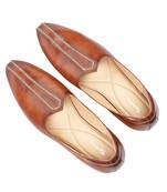 Tanny shoes men's faux leather tan zari embroidery ethnic shoe for bridal casual party