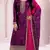 Purple premium embroidered vichitra silk semi stitched salwar suit