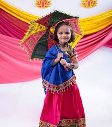 Banjara india girls kutch work embroidegreen lehenga choli set with dupatta (cc1-wild) - pink
