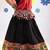 Banjara india girls kutch work embroidered lehenga choli set with dupatta (cc1-wild) - black
