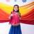 Banjara india girls kutch work embroideblue lehenga choli set with dupatta (cc1-wild) - blue