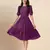 Trendmalls Satin Cotton Round Neck Half Puff Sleeve Flared Pleated Mini Western Dress