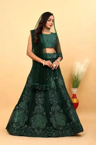 Designer Bollywood Style Wedding Wear Lehenga Choli