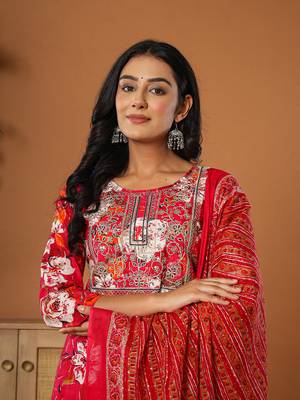  cotton pink embroidered kurta dupatta set 5