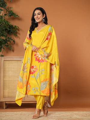  mustardmuslin hand embroidery v-neck kurta dupatta pant set 2