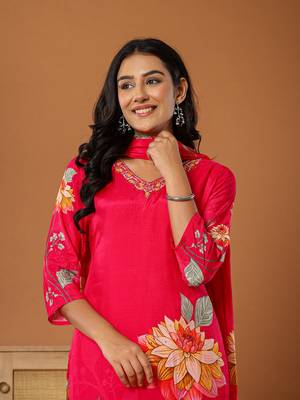  muslin pink kurta dupatta pant set 5