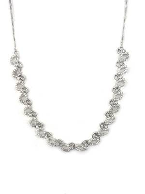 Silver plated sleek ad necklace set 5