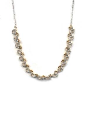 Silver gold plating sleek ad necklace set 5
