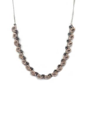 Black plating sleek ad necklace set 5