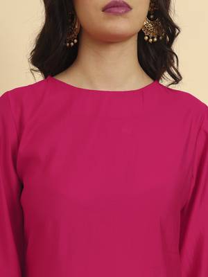  pink silk flared sleeves kurta with palazzo banarasi dupatta set 4