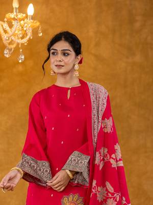  pink pakistani style kurta dupatta set 5