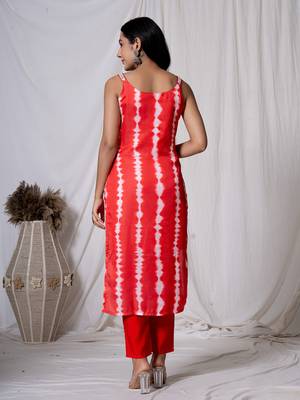  red silk kurta dupatta pant set 3