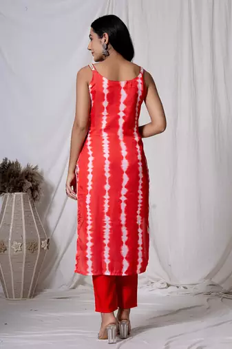  red silk kurta dupatta pant set