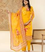  pure oragnza kurta set with pant and dupatta comes with cotton lining and intricate handwork