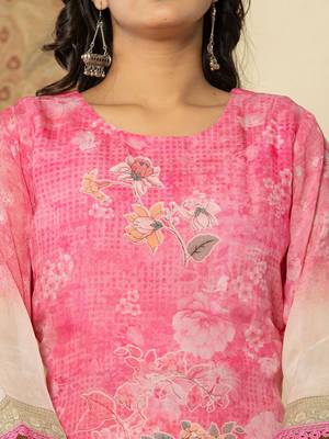  oragnza kurta set with pant and dupatta comes with cotton lining and intricate embroideries 4