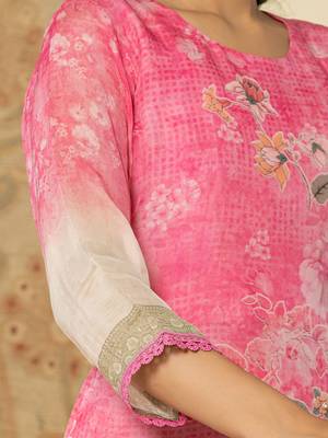  oragnza kurta set with pant and dupatta comes with cotton lining and intricate embroideries 5