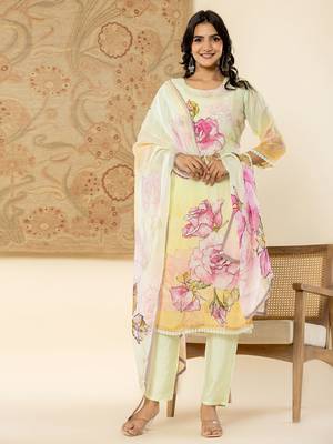  pure oragnza kurta set with pant and dupatta 1
