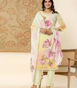  pure oragnza kurta set with pant and dupatta