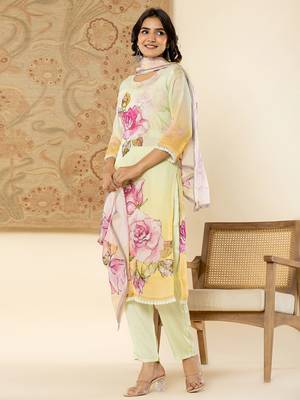  pure oragnza kurta set with pant and dupatta 2
