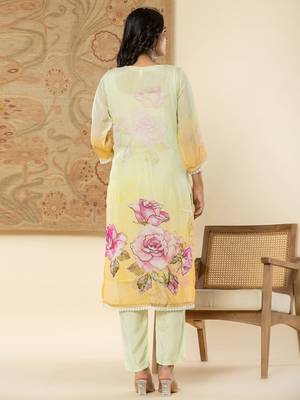  pure oragnza kurta set with pant and dupatta 3