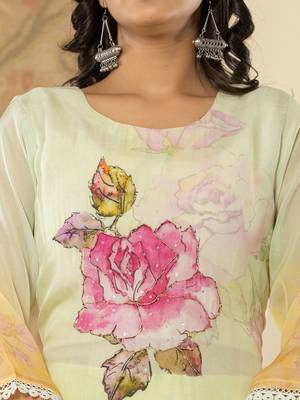  pure oragnza kurta set with pant and dupatta 4
