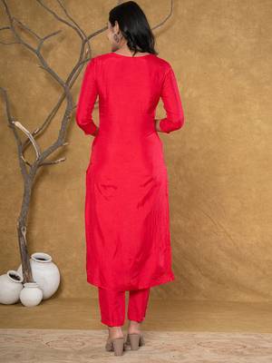  pink silk beads and stones,sequins work kurta dupatta set 3