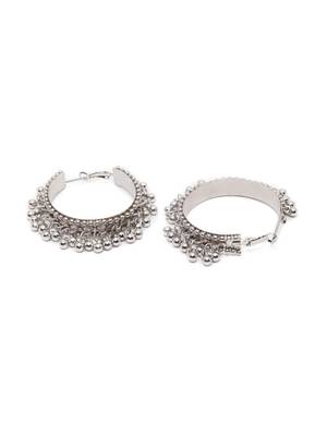 Oxidised silver-plated traditional jewelry set with radha-krishna motifs 4