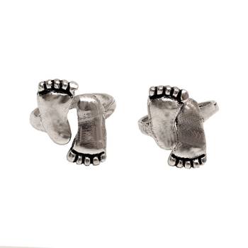 Charan oxidised toe ring with traditional design 4