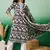 Black printed cotton round neck kurta sets
