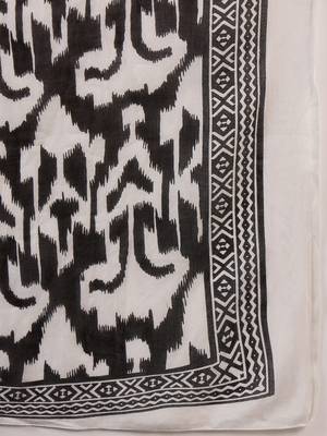 Black printed cotton round neck kurta sets 5