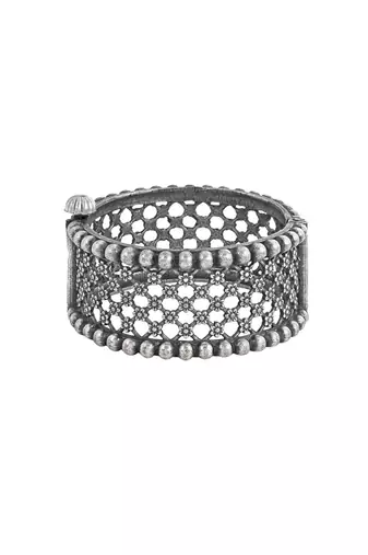 Stacked bracelet set with ghungroo bangle and aakshi bracelet