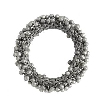 Stacked bracelet set with ghungroo accents and adjustable screw & hinge-lock 3