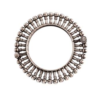 Stacked bracelet set with ghungroo accents and adjustable screw & hinge-lock 5
