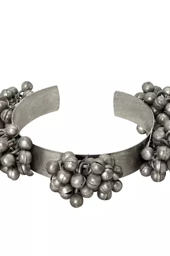 Chunky stacked bracelet set with ghungroo accents