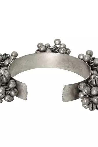 Chunky stacked bracelet set with ghungroo accents