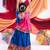 Banjara india girls kutch work embroideblue lehenga choli set with dupatta (cc-dmnd) - blue