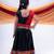 Banjara india girls kutch work embroidered lehenga choli set with dupatta (cc-dmnd) - black