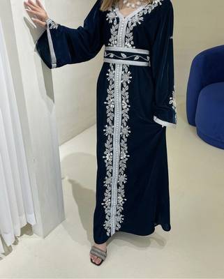 SALE Bedded Crystal Work Moroccan Dubai Kaftan Wedding Bridesmaid Dress 344 2