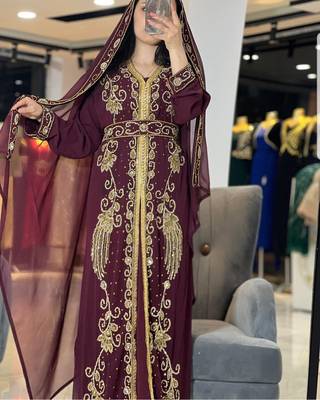 Sale Dress Moroccan Dubai Kaftan Wedding Bridesmaid African Abaya Gown Women Dress 289 2