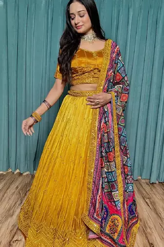 Designer Bollywood Style Wedding Lehenga Choli