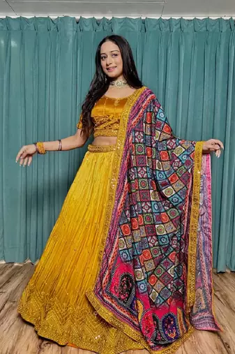 Designer Bollywood Style Wedding Lehenga Choli